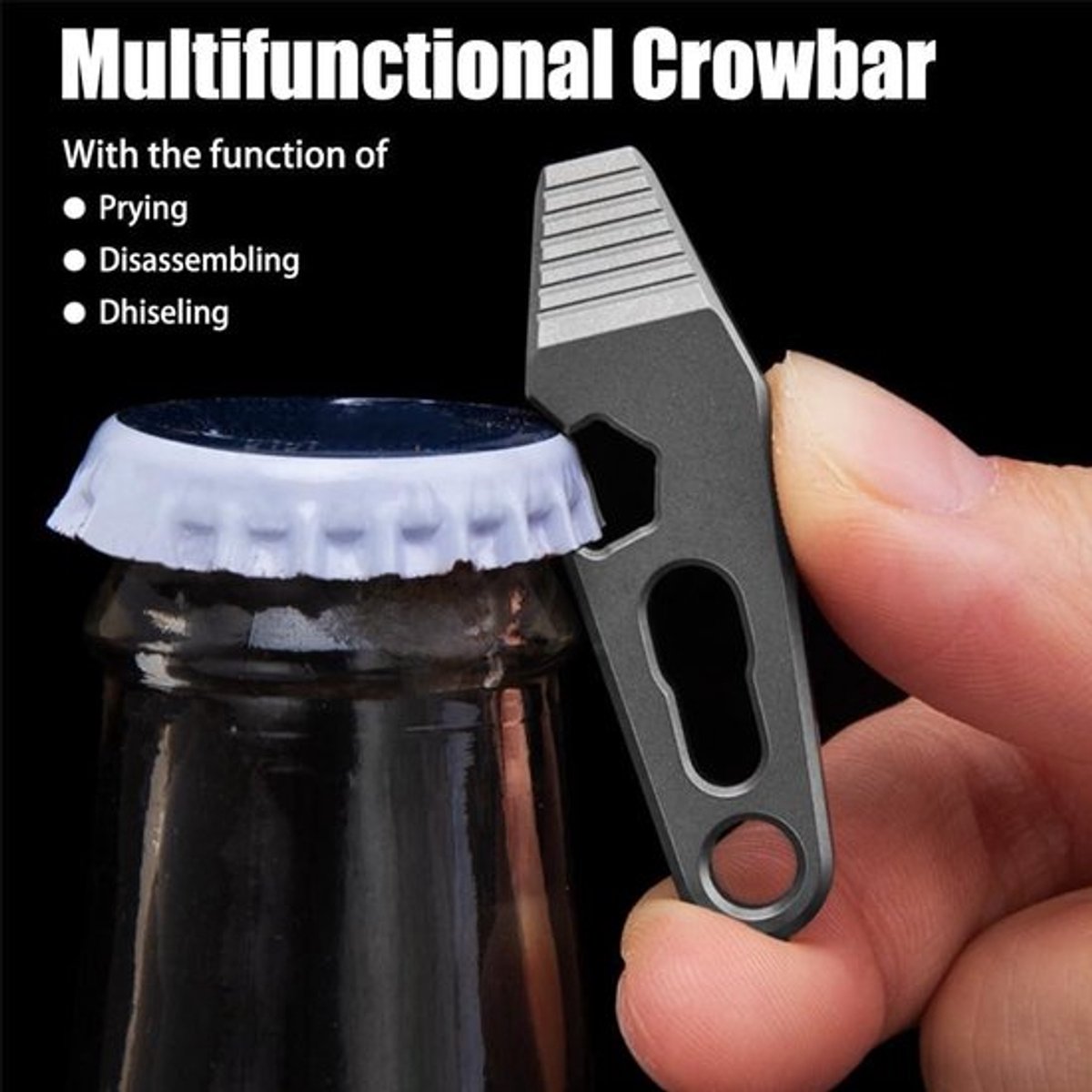 Multifunctionele Titanium Mini Pry Bar en Beitel voor Outdoor Avonturen