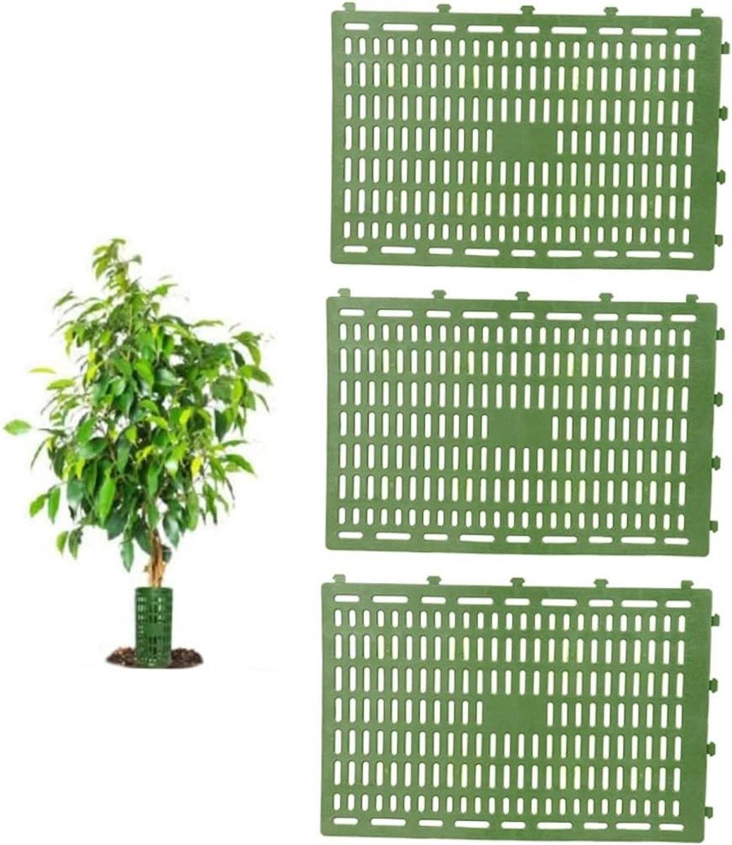 Boomstam Beschermers - Boomhuls Stamhoes - Boom Beschermen - Ademende Gaten - 3 stuks - Groen