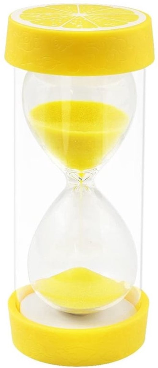 Fruit zandtimer - Kleurige zandtimer - Voor thuis en koken - Citroenkleur - Tijdmeting - Perfect voor focus en concentratie