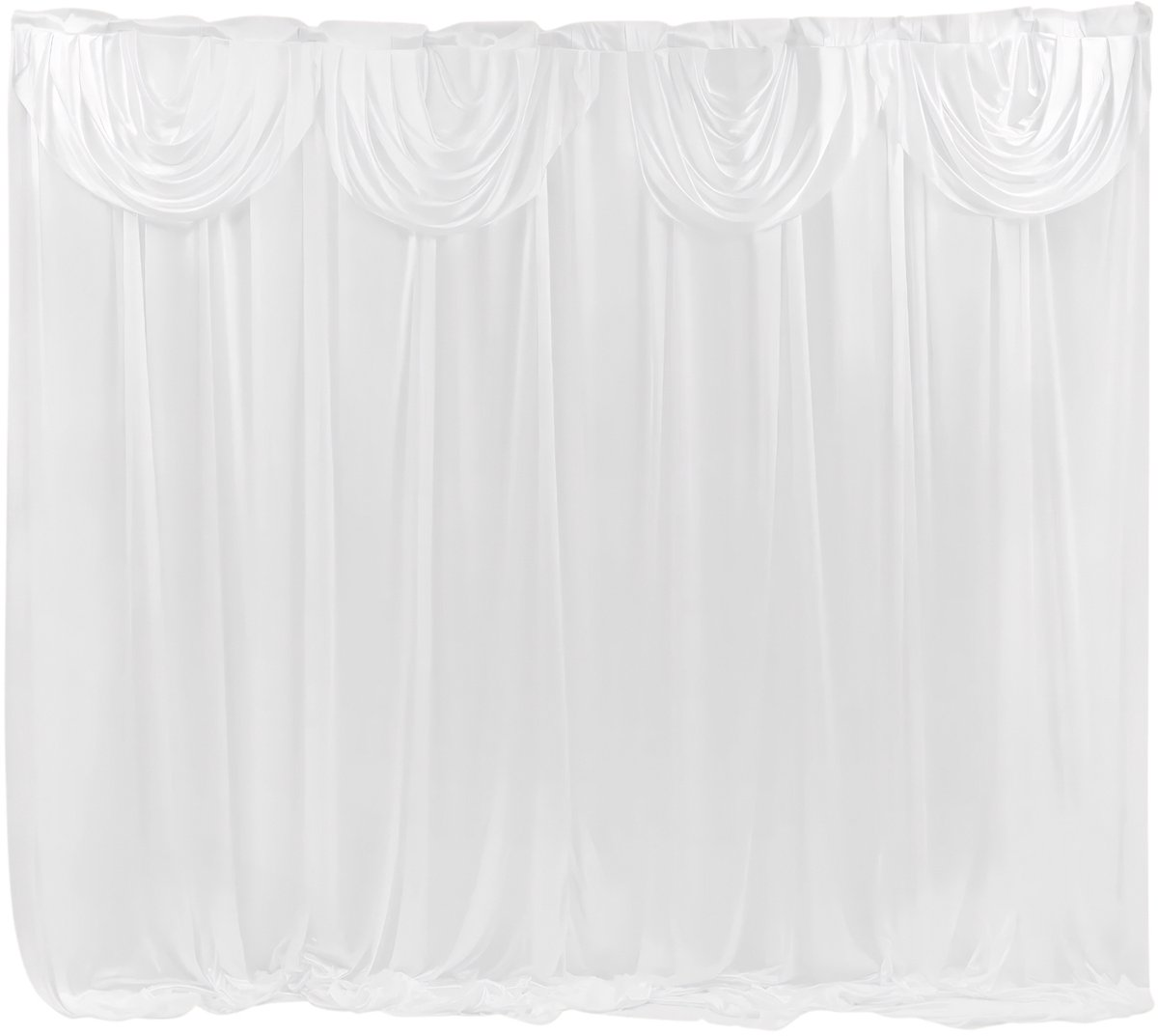 Witte Vitrage Gordijnen 118,11 Inch Lang – Decoratieve Gordijnen voor Woonkamer, Slaapkamer en Bruiloftdecoratie – Wit
