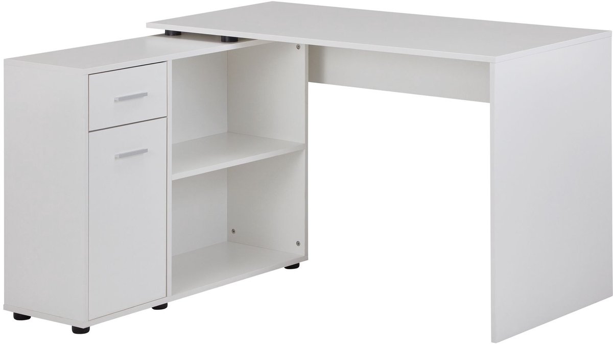 Bureau hoekmodel wit 120x75x107 cm - WL5.305