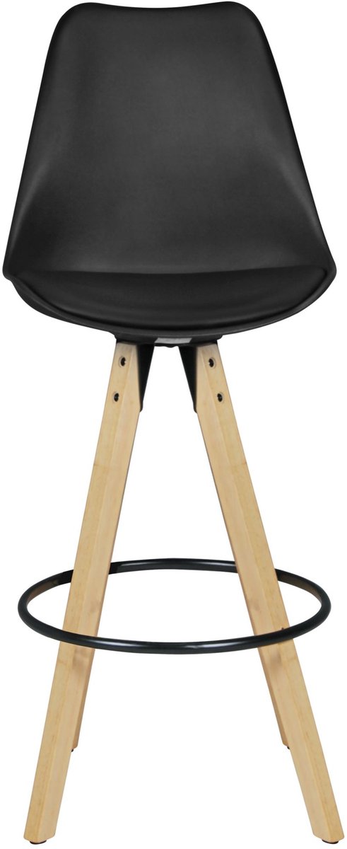 Wohnling Barkruk LIMA zwart 45 cm breed - WL5.046 Zie omschrijving