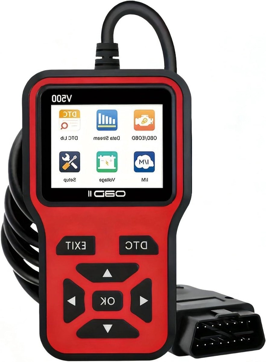 Autodiagnose Scanner - Foutcodelezer OBDII - Voertuigonderhoud Thuis - Leest Motorcodes - 1 Kilogram - Zwart