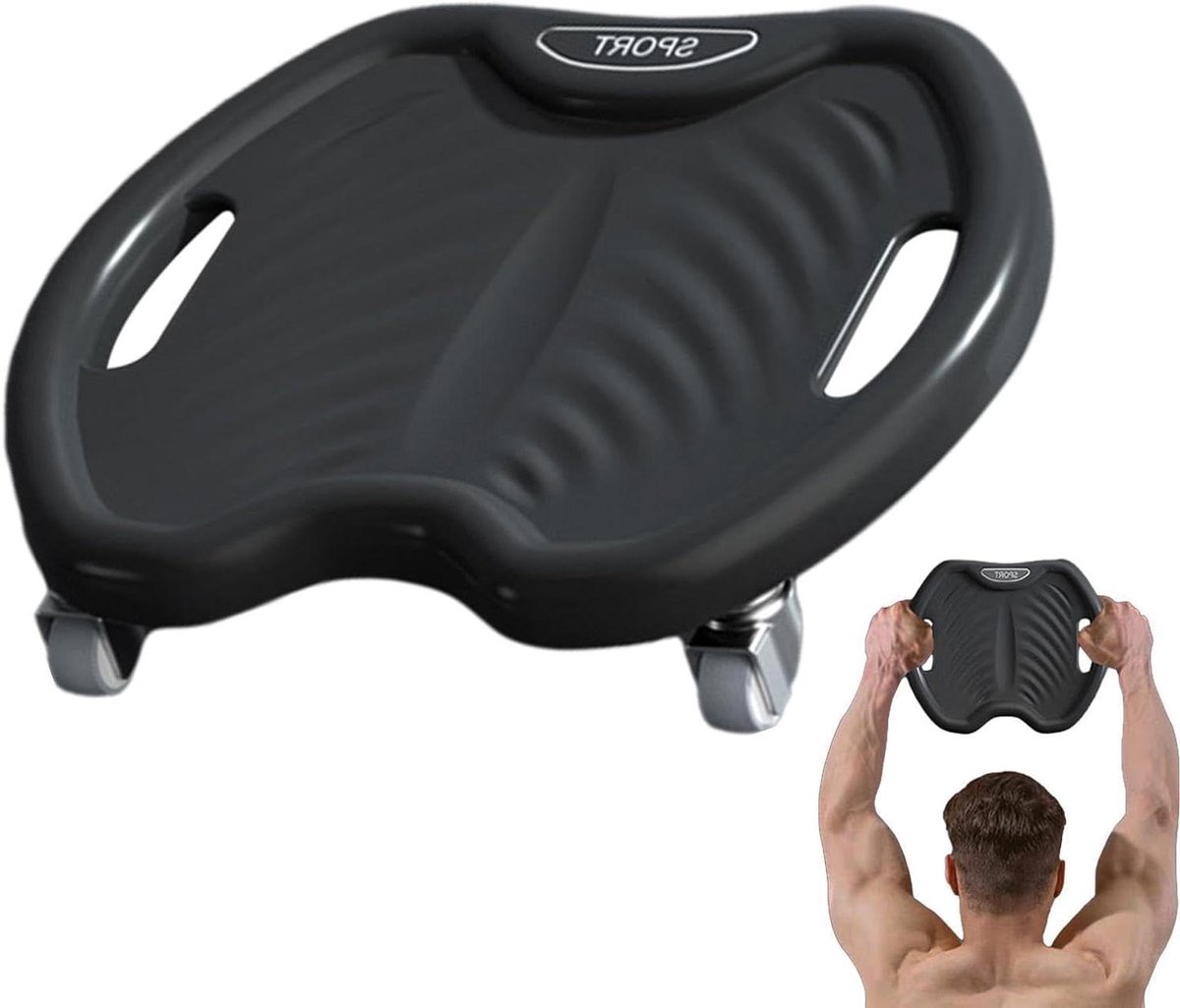 Buikspierroller - Ab roller oefenwiel - Buikspieren trainen - 360 graden scrollwiel - 916 g - Zwart