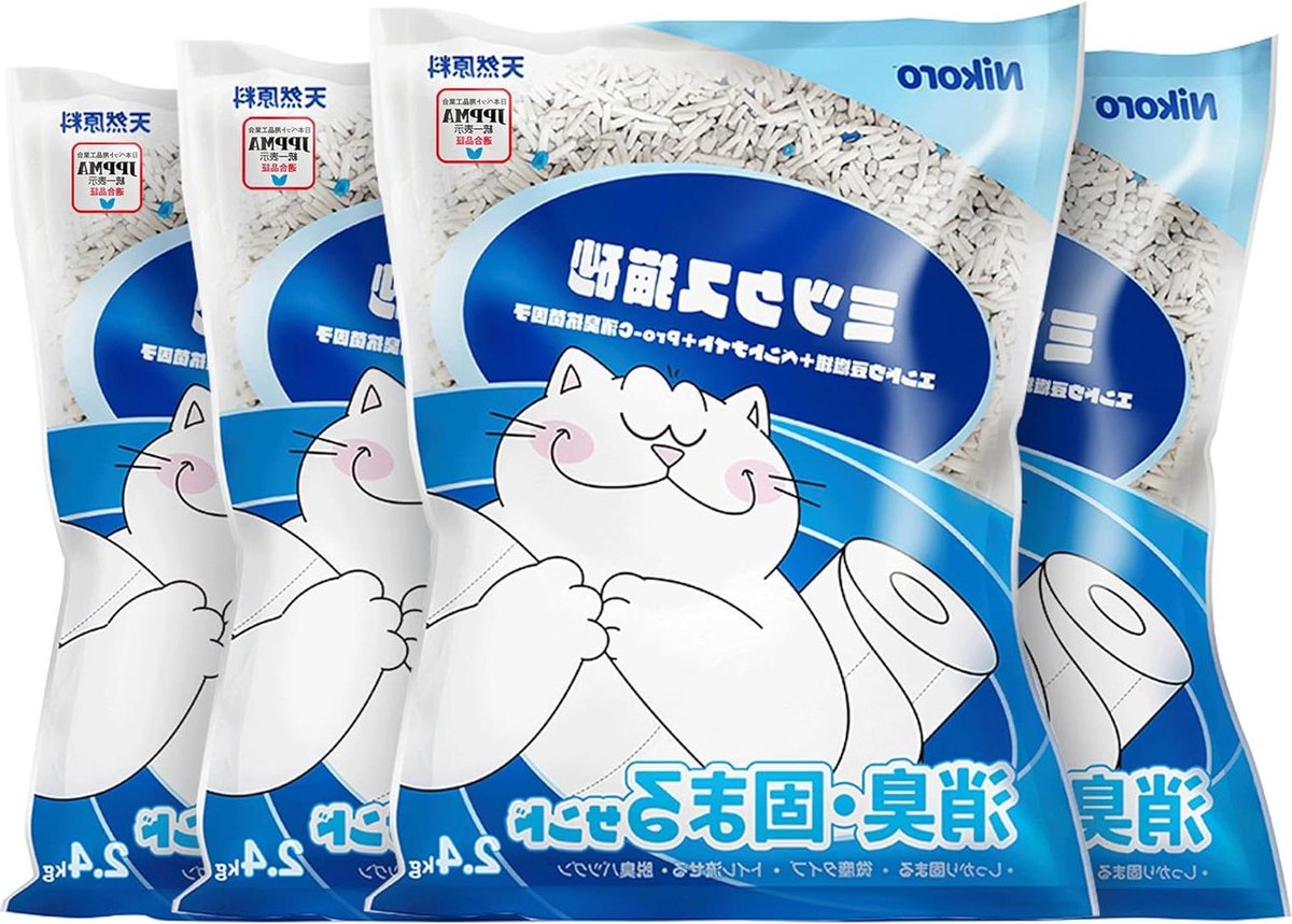 Kattenbakvulling Tofu - Kattenzand Geurkorrels - Geur Neutraliseren - Sterke Klontvorming - 9.44 kg - Wit