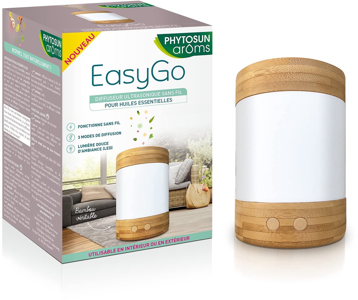 SnelShoppen - Draadloze Ultrasone Diffuser voor Etherische Olie - EasyGo Nomad - Batterijgevoed, Ideaal voor Thuis, Camping, Yoga en Ontspanning