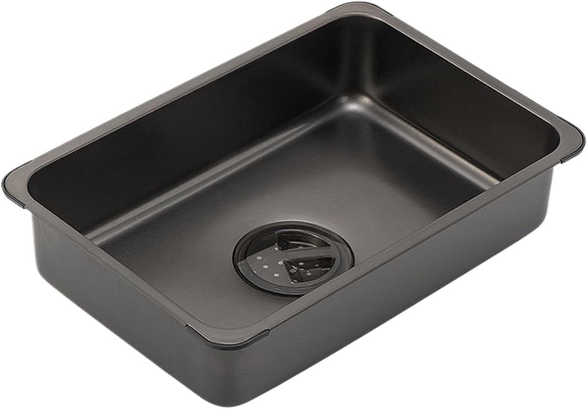 Draagbare Camping Spoelbak - Buiten Spoelbak Tafel - Buiten Koken - Roestvrij Staal - 36.5 x 25 x 10.5 cm