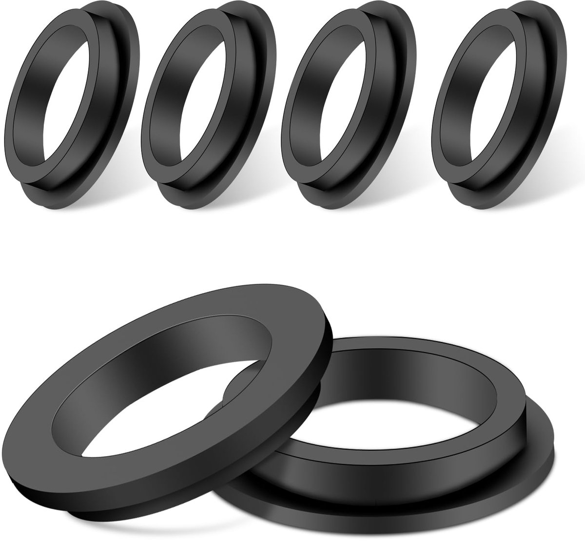 Dailygoods - 6 Stuks Zwarte Synthetic Rubber O-Ringen voor Zwembadapparatuur - Hoogwaardige Pool Seal Set