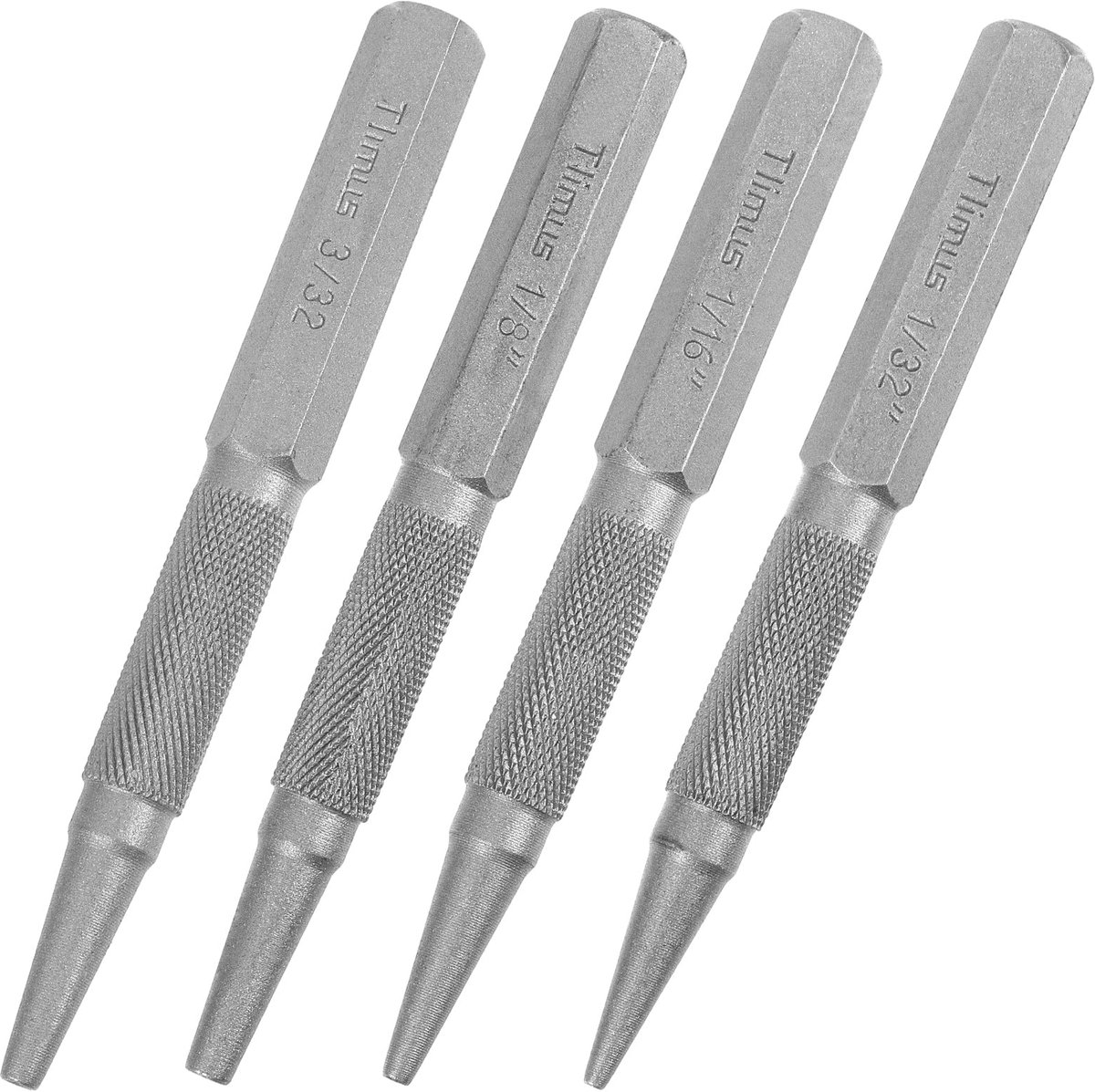 Dailygoods - 4 Delige Nagel Punch Set - Professionele Houtbewerking Gereedschap Kit
