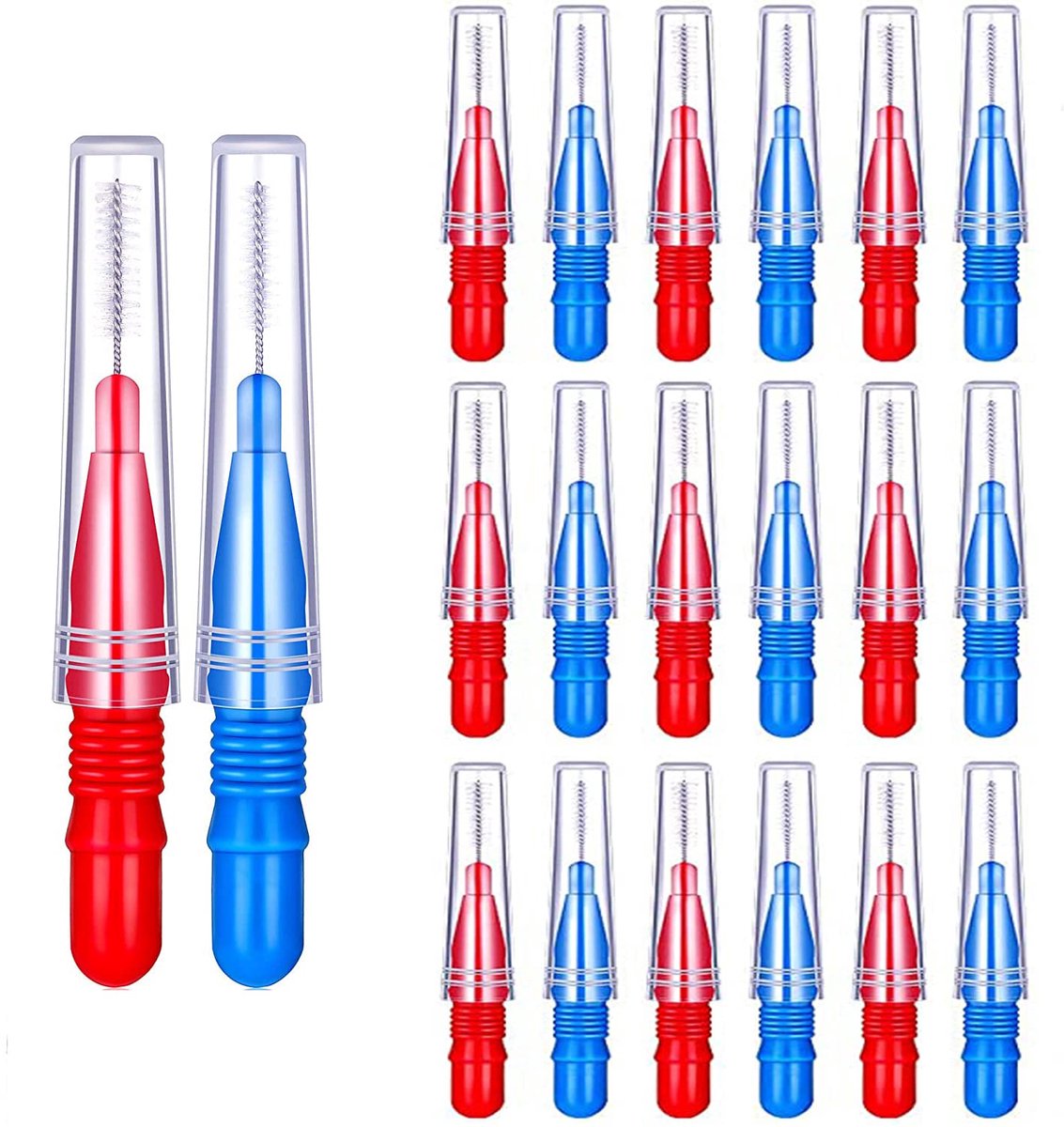 Dailygoods - 20 Stuks Interdentale Borstels - Tandhygiëne Tandenborstels en Flosstokken