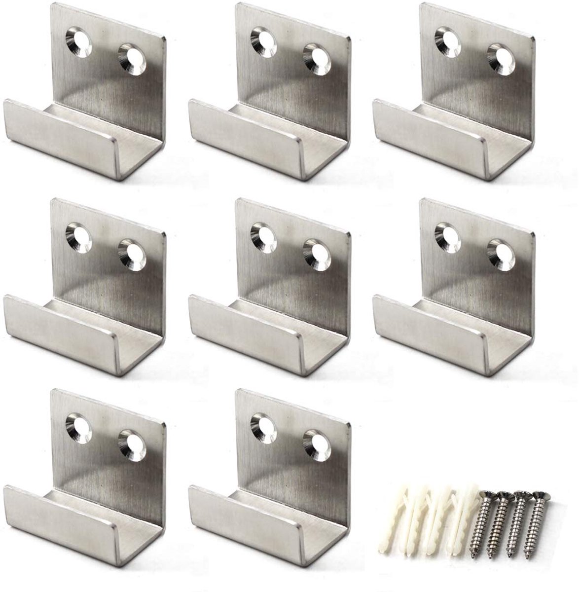 Dailygoods - Ceramic Tile Display Bracket - Wandbeugel Haak (Set van 8)