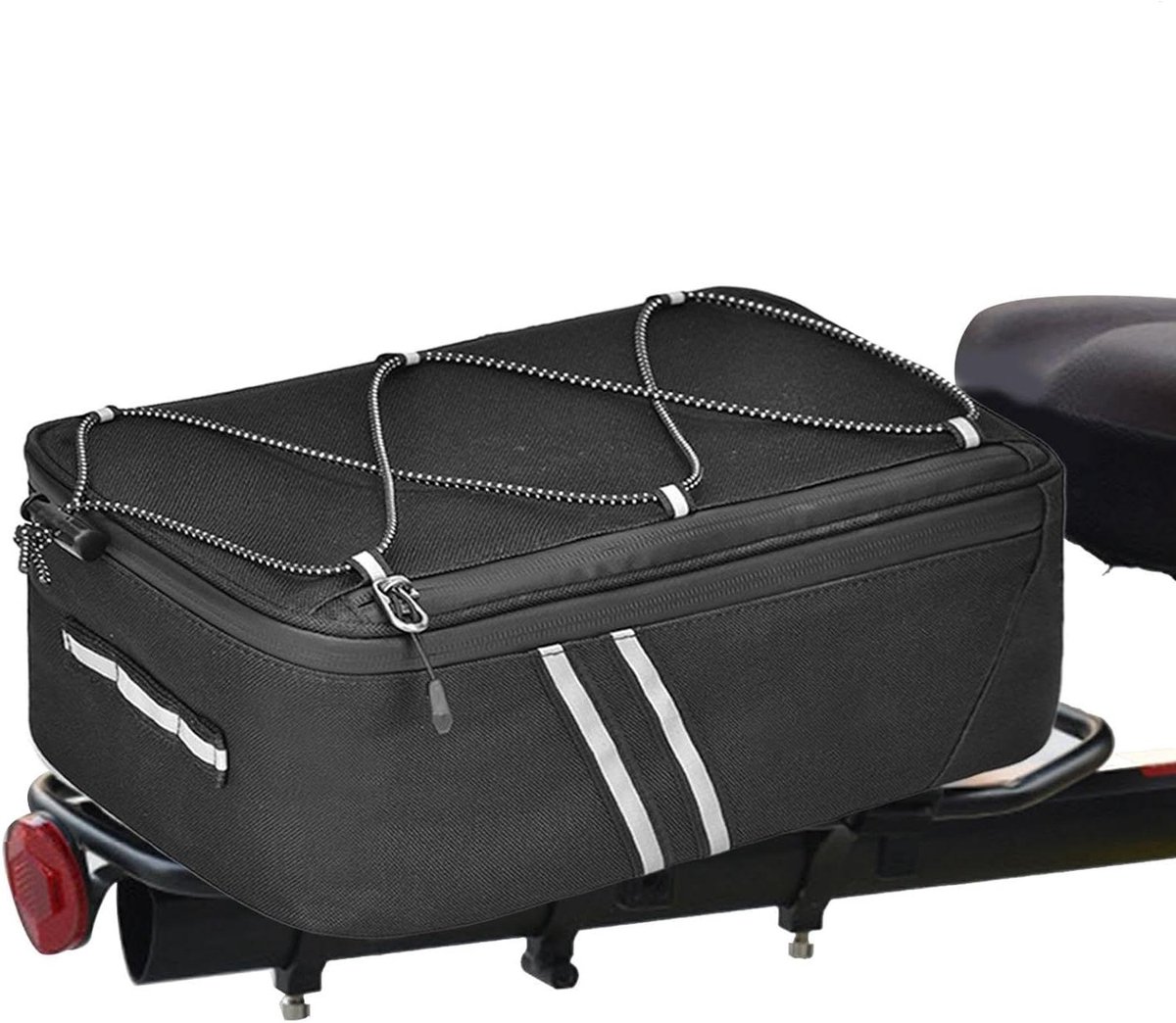 Fietstas Bagagedrager - Fietsopbergtas - Fietsen Opbergen - Waterdicht Oxford Materiaal - 8 Liter Capaciteit - Zwart
