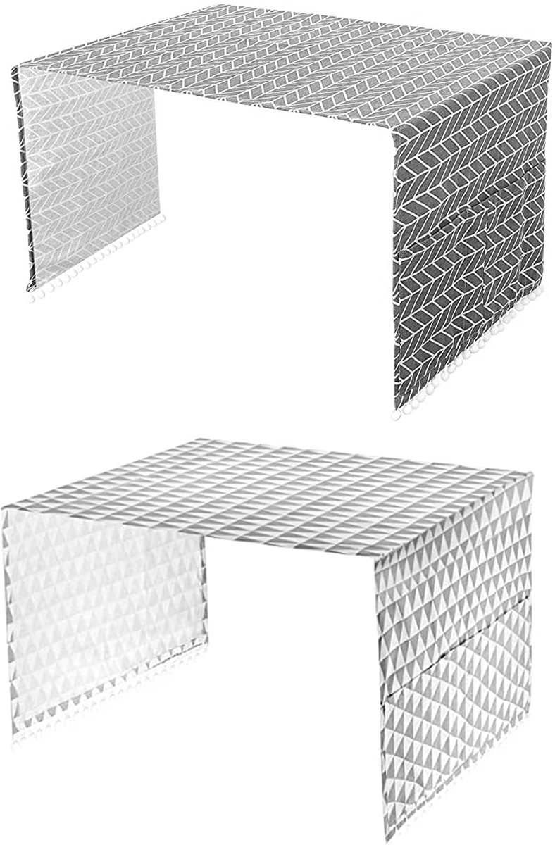 Dailygoods - 2 Stuks Stofkap voor Koelkast en Wasmachine - Inclusief Opbergtas