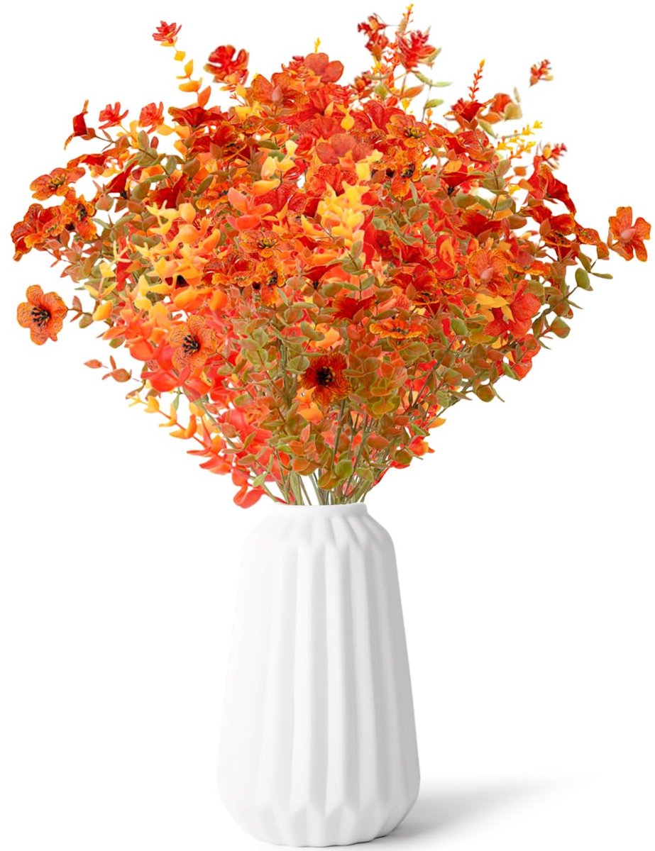 Dailygoods - 10 Bundles Kunstbloemen voor Herfstdecoratie - Kunstbloemen voor Binnen en Bu