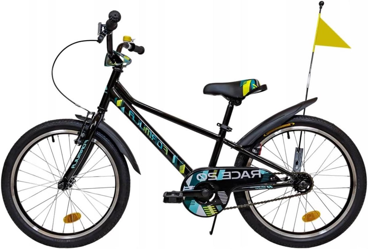 Kinderfiets sfiets sfiets Veilig Fietsen Stalen Frame 20 inch Zwart