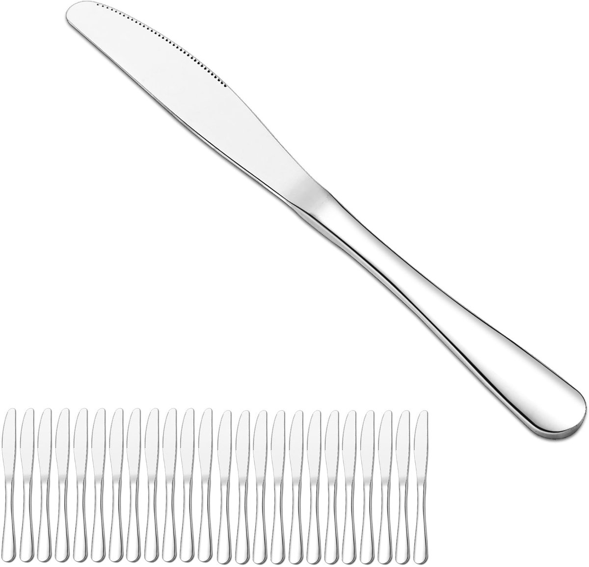 Dailygoods - 24-delige Roestvrijstalen Tafelmes Set - Vaatwasmachinebestendig