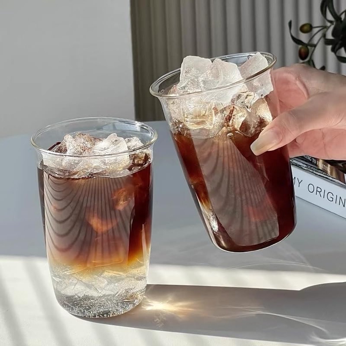 Dailygoods - Set van 2 Glazen Waterglazen - 480 ml Smoothiebeker & Cocktailglas