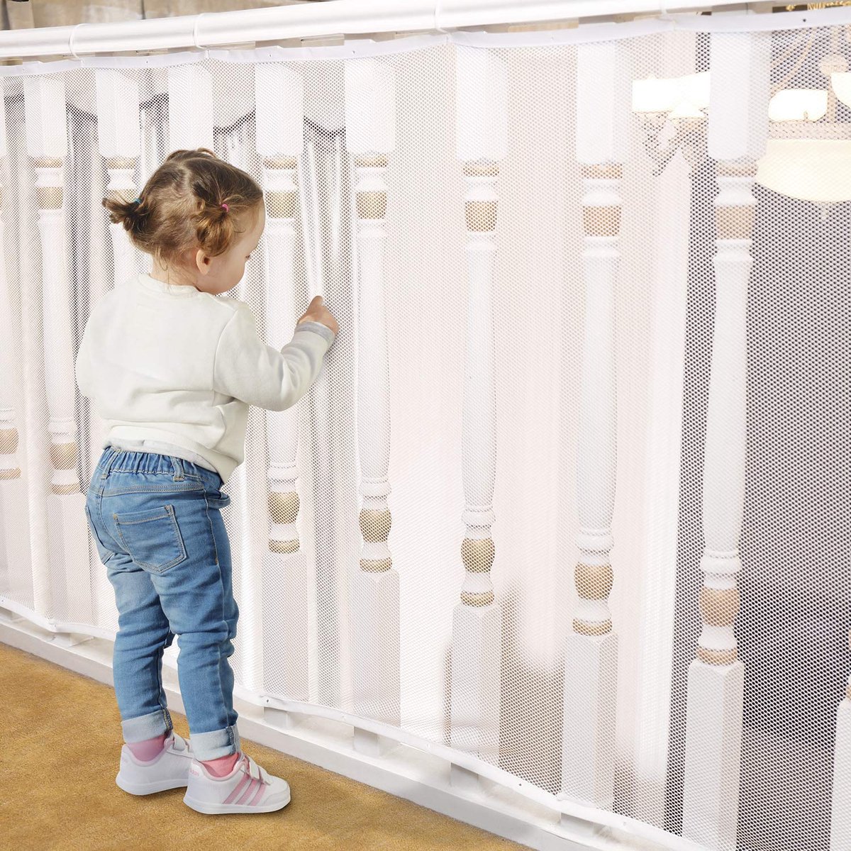 Dailygoods - Veiligheidsnet voor Trappen en Balkons - Multifunctioneel Kindveilig Net van 3 Meter