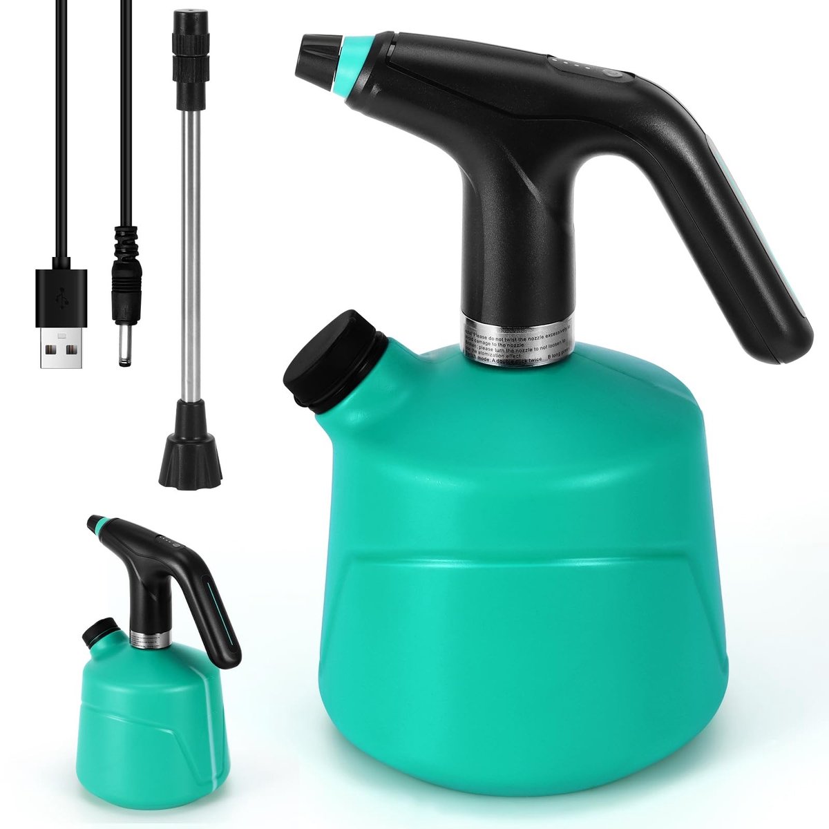 Dailygoods - Elektrische Sprayfles 2 Liter - Oplaadbare Tuingieter met Verlengstang