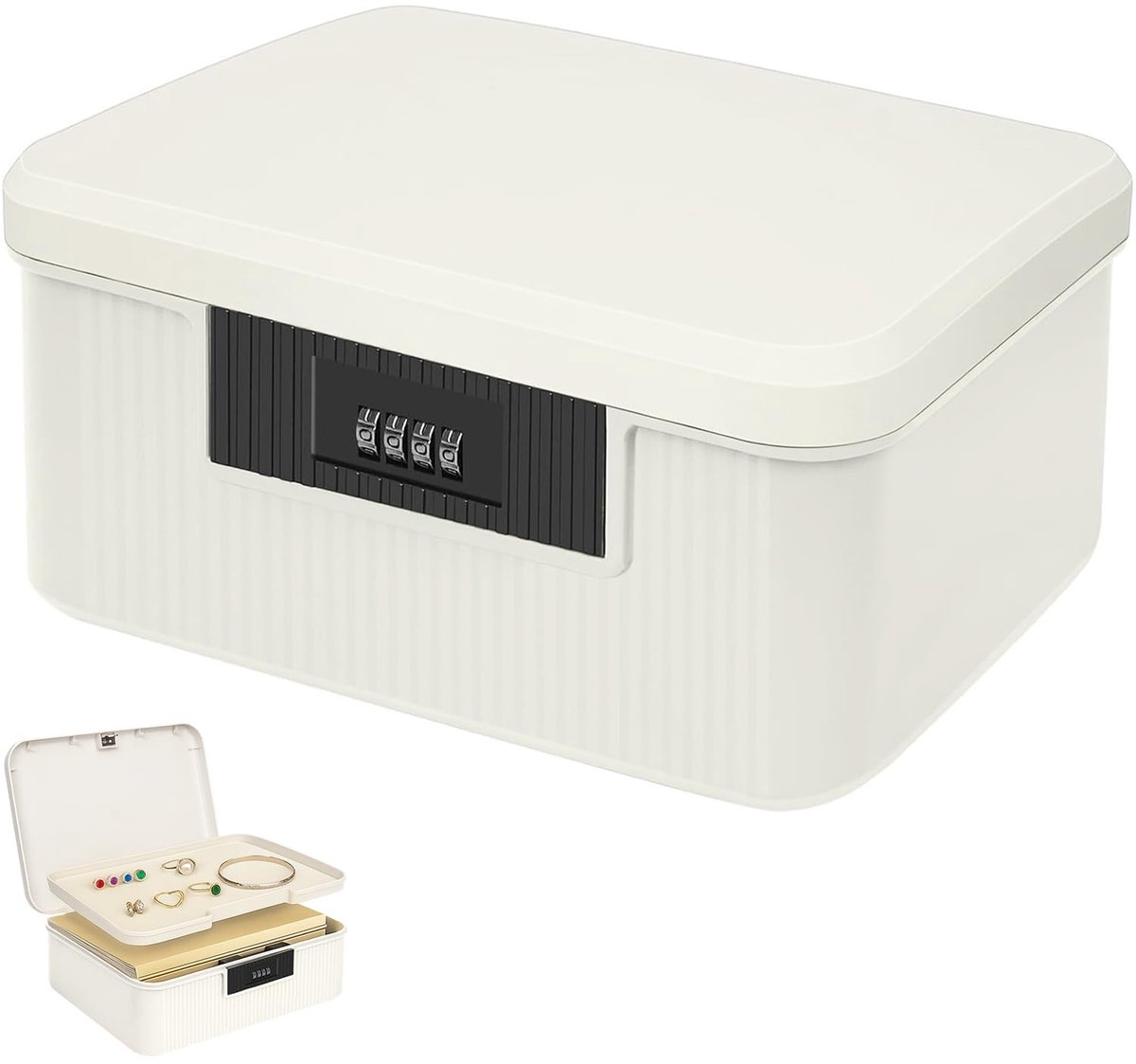 Dailygoods- Afsluitbare Box 9L - Opbergbox met Cijferslot - Organizer voor Auto - Medicijnbox - Multifunctioneel - Dual Construction Design - Opbergdoos