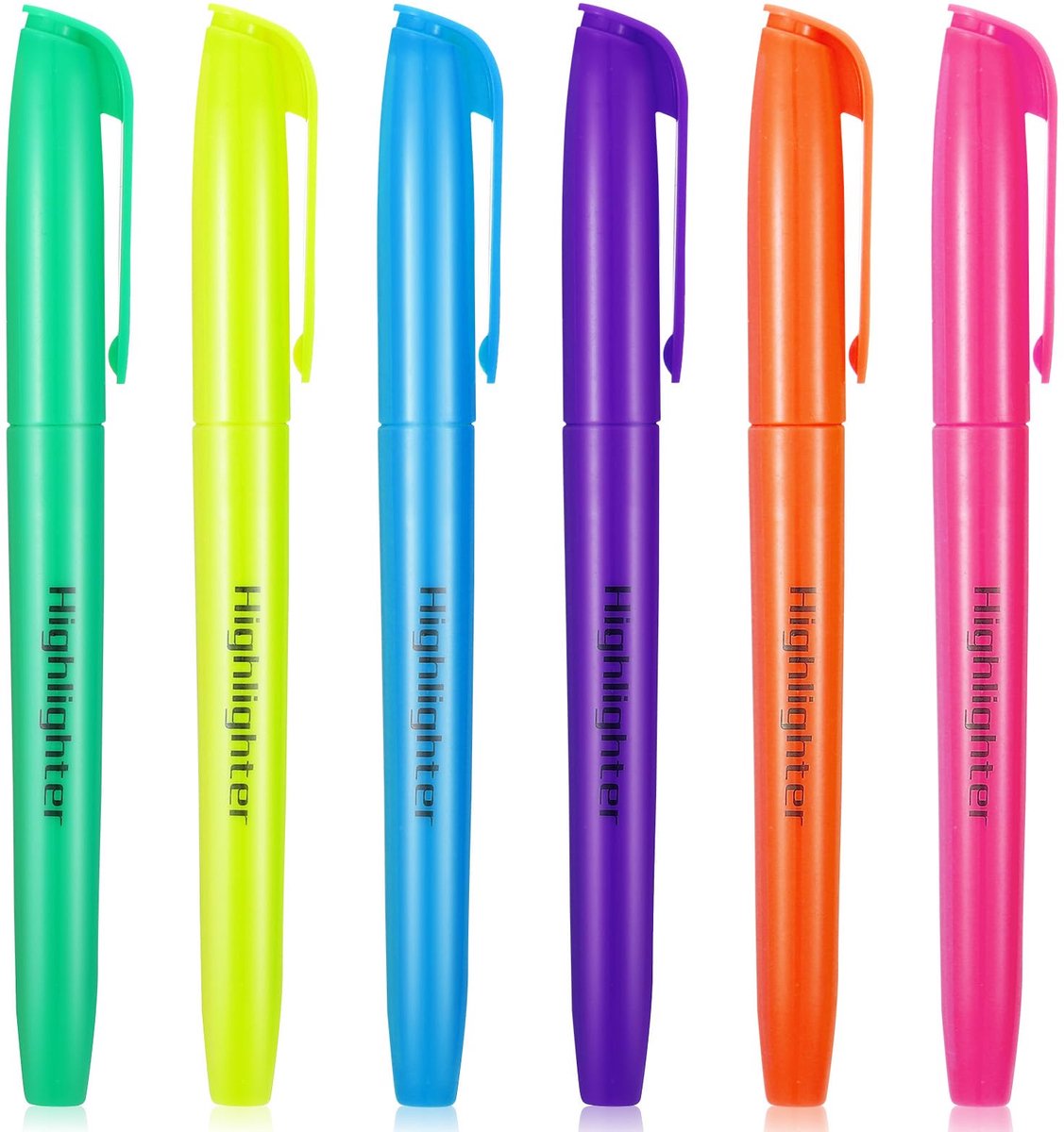 Dailygoods - Brite Liner Markeerstiften - Set van 6 Kleuren