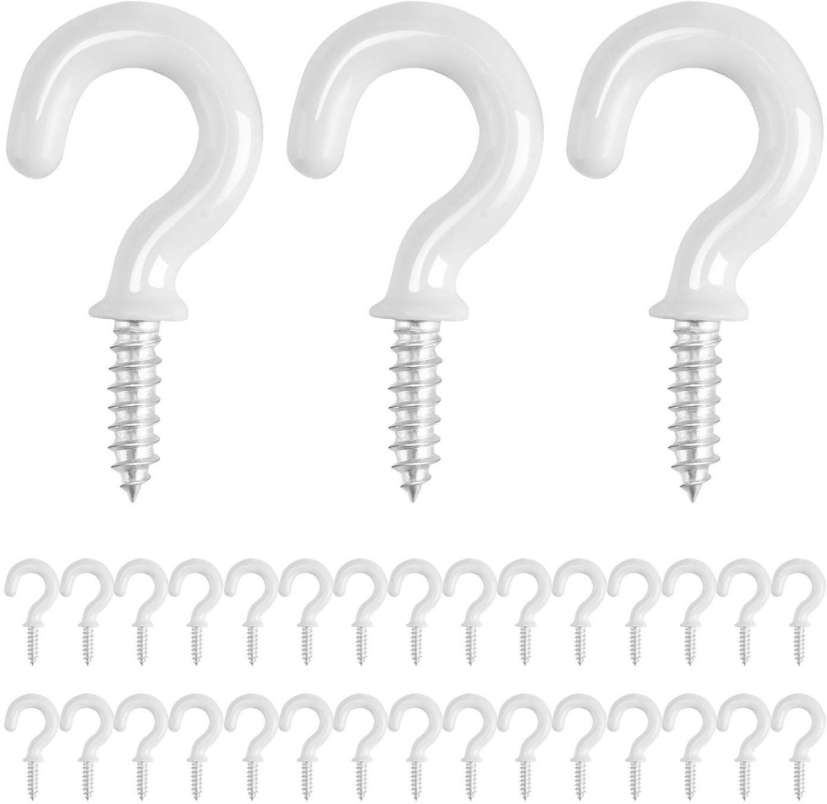 Dailygoods - 30 stuks 1/2 inch plafondhaken - Robuuste mokhaken voor opknoping