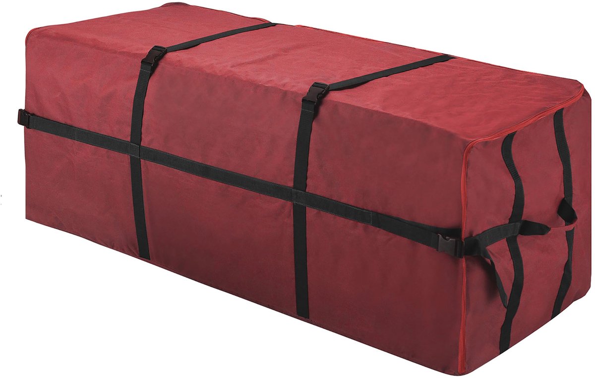 SnelShoppen - Heavy Duty Canvas Kerst Opbergtas Groot voor 6 Voet Boom, Rood - Duurzaam, Ruimtebesparend, Ideaal voor Kerstdecoratie en Opslag