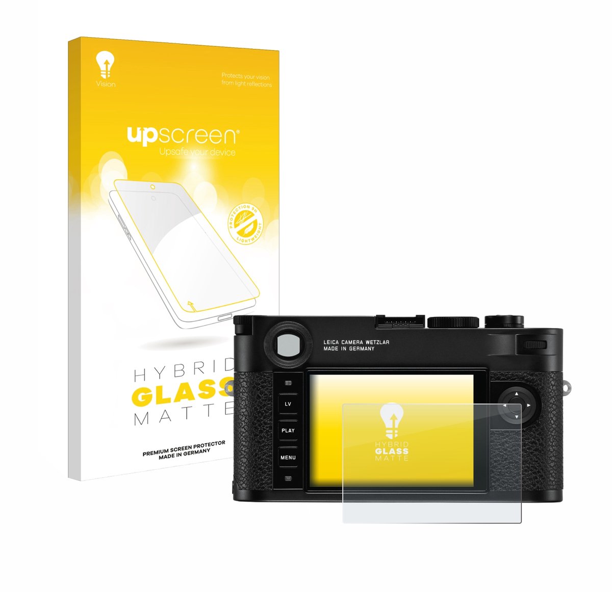 upscreen - Screenprotector voor Leica M10 / M10-P / Q2 - Folie Beschermfolie Beschermglas matte