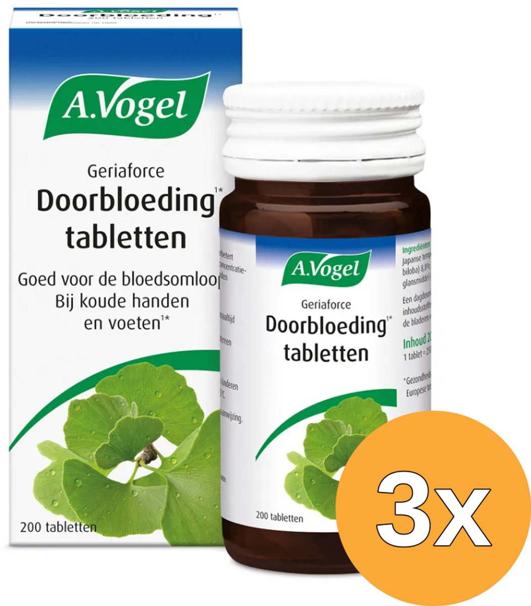 3x A.Vogel Geriaforce doorbloeding (200 tabletten)