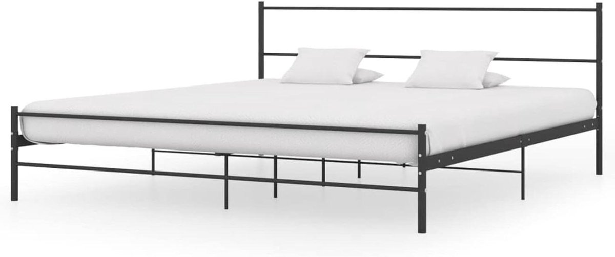 Giroletto Bed Frame - Metal Bed - Slaapkamer Inrichten - Robuuste Constructie - 180 x 200 cm - Zwart