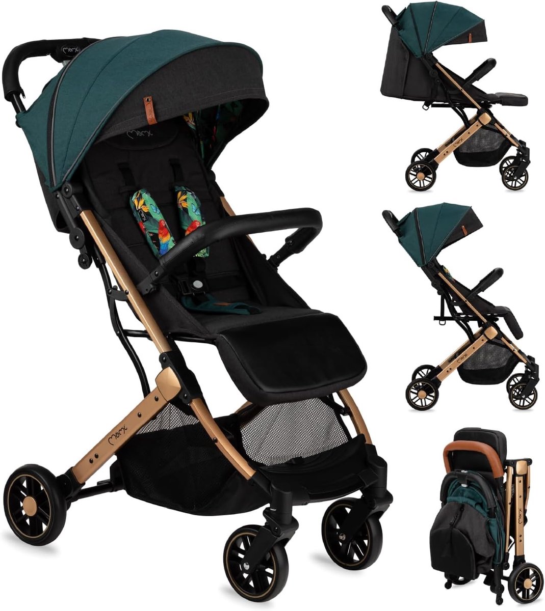 SnelShoppen - Inklapbare Reisbuggy voor Kinderen tot 15 kg - Lichtgewicht Kinderwagen met Ligfunctie - Ideaal voor Reizen, Camping, en Dagjes Uit - 5-