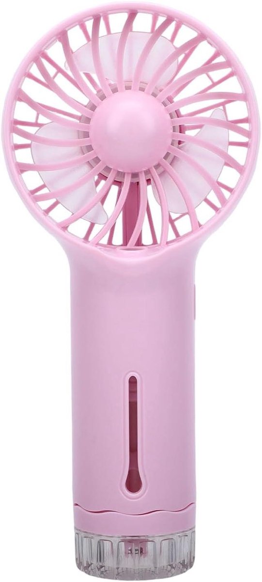 Handventilator met Mistspray - Draagbare Koeler - Hitte Bestrijden - Verkoelt en Bevochtigt - 17.5D x 8.3W x 5H cm