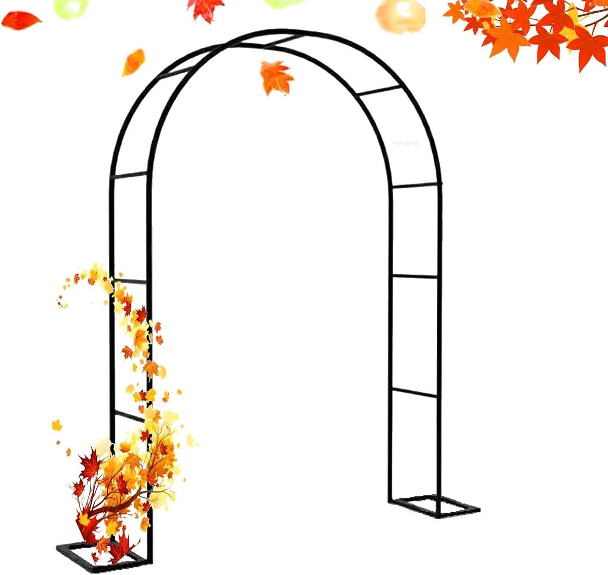 Rozenboog Metaal - Tuinboog Prieel - Tuin Decoratie - Stabiele Structuur - 180x220x40cm - Zwart