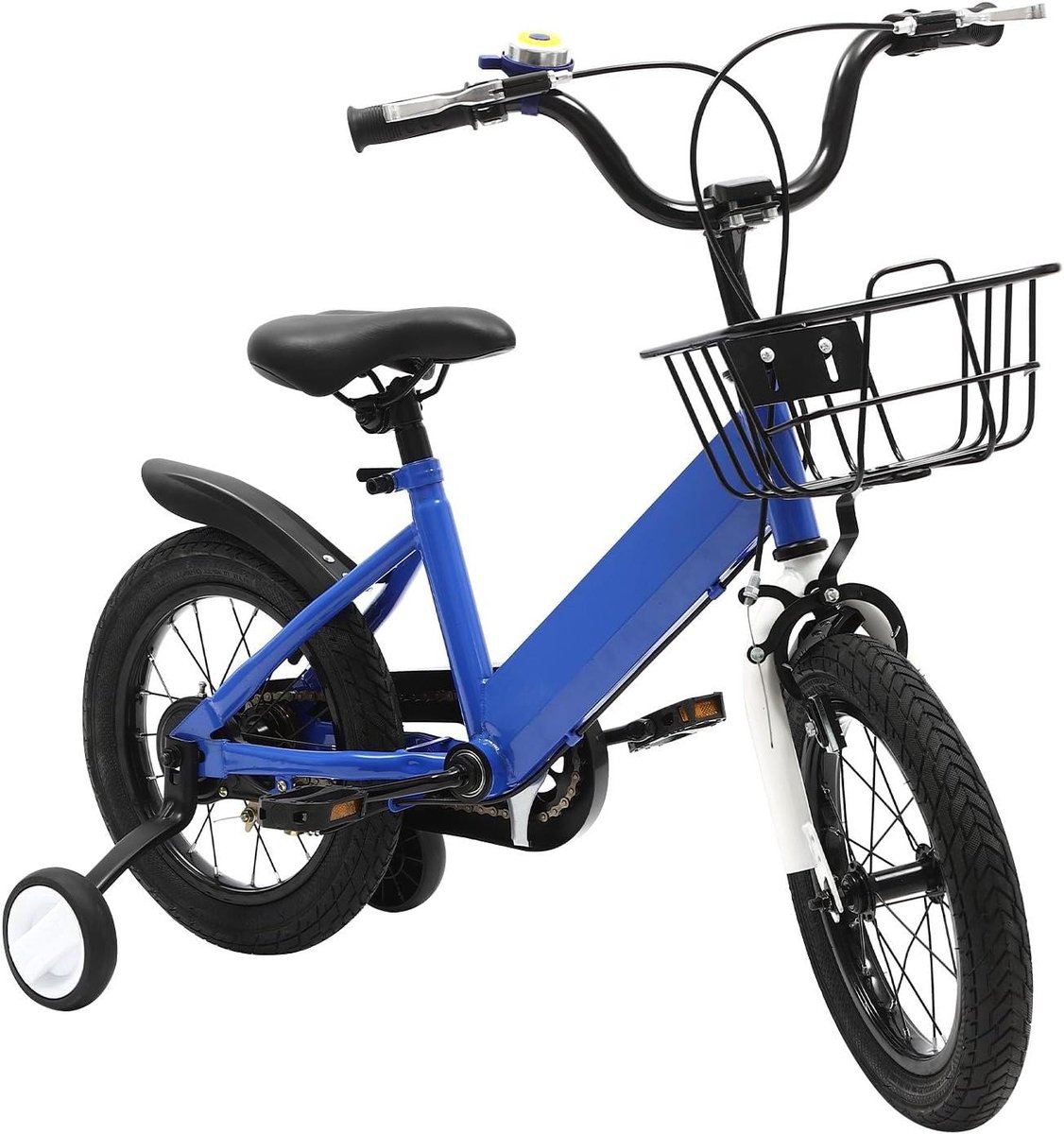 Kinderfiets sfiets sfiets Leren Fietsen Met Steunwielen 14 inch Blauw