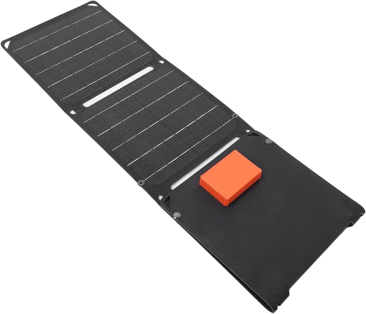 Zonnepaneel Opvouwbaar - Zonnelader Draagbaar - Buiten Opladen - ETFE Waterbestendig - 40W - Zwart