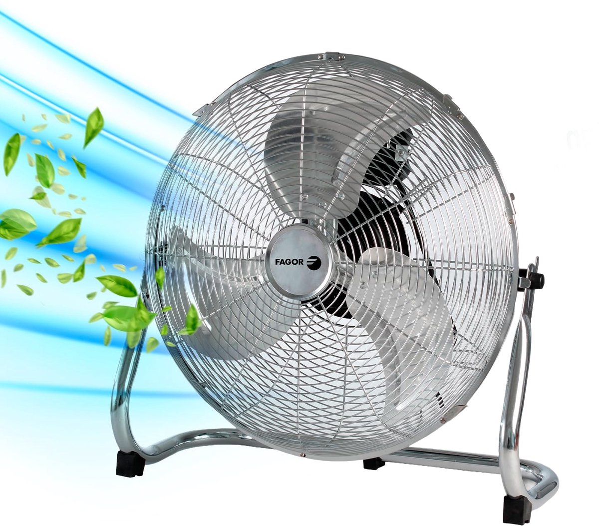 SnelShoppen - Industriële Staande Ventilator 80W - Aero Metaal - 3 Snelheden - Aluminium Motor - 3 Krachtige Vleugels - Ventilator voor Werkplaats, Ga