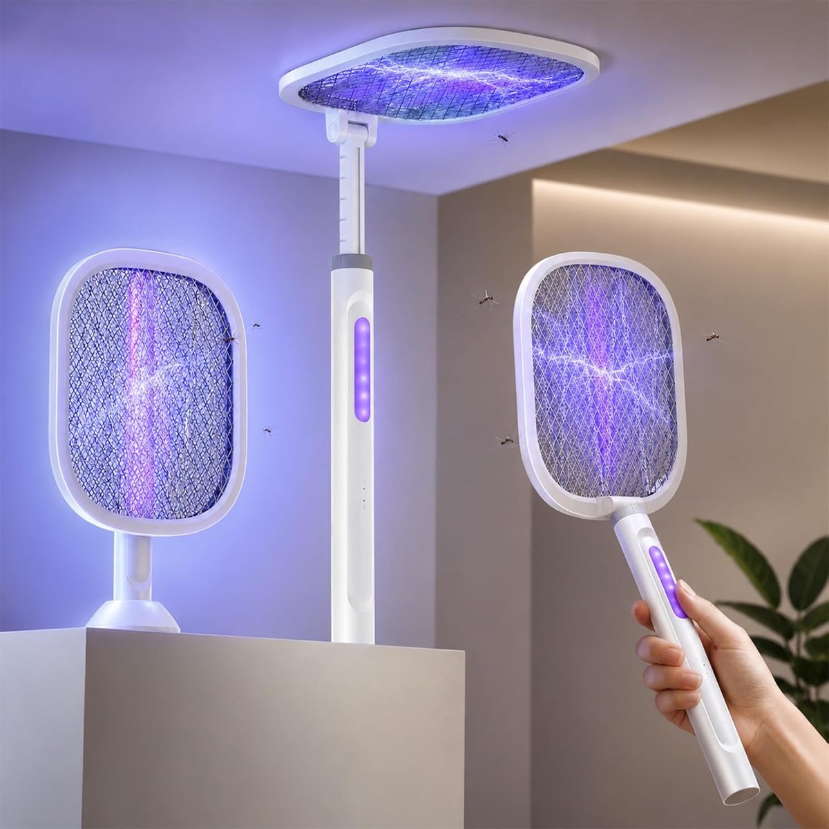 Elektrische Vliegenmepper USB-C - Muggenlamp - Oplaadbaar 2000mAh