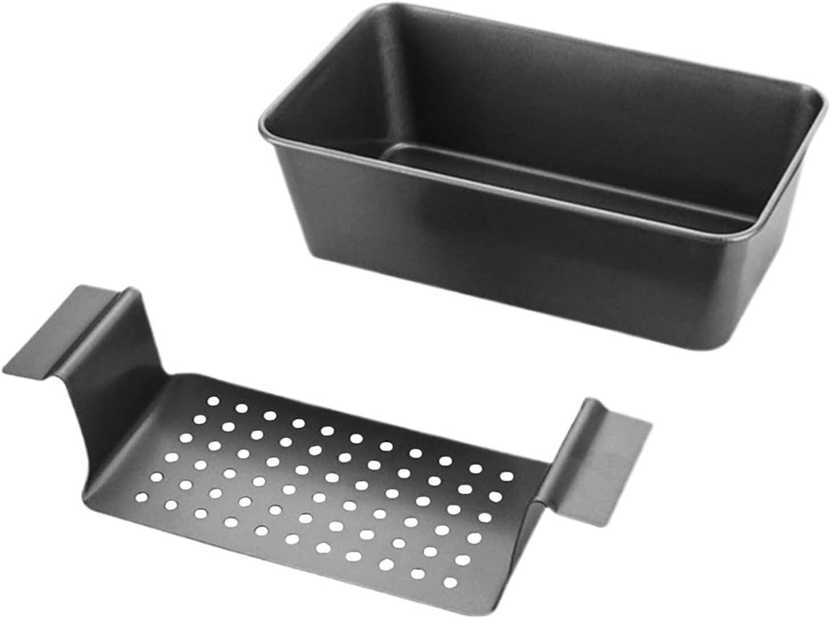Brood Bakvorm - Broodpan Bakblik - Zelf Brood Bakken - Antiaanbak Koolstofstaal - 21.5x11x7.5 cm - Zwart