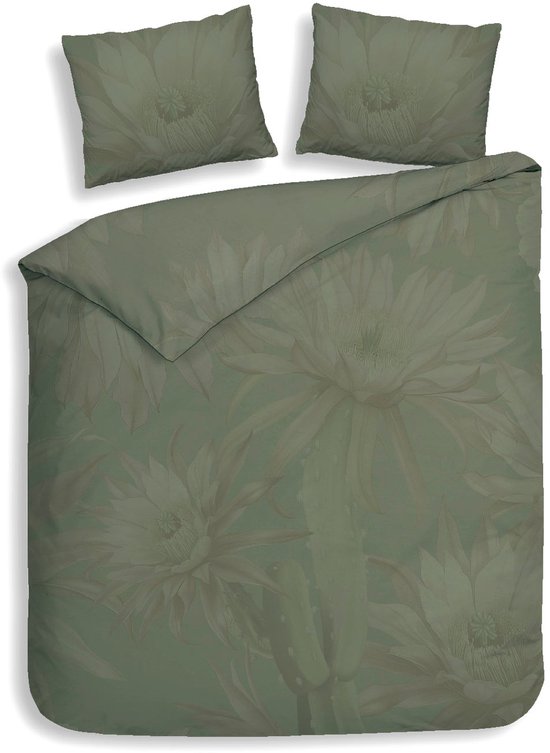 Heckettlane Dekbedovertrek Katoen Satijn Mesa - Forest Green - 100% Katoen-Satijn - Dekbedovertrek 140x200/220cm - Eenpersoons - Santa Fe van Heckettlane — afbeelding 5