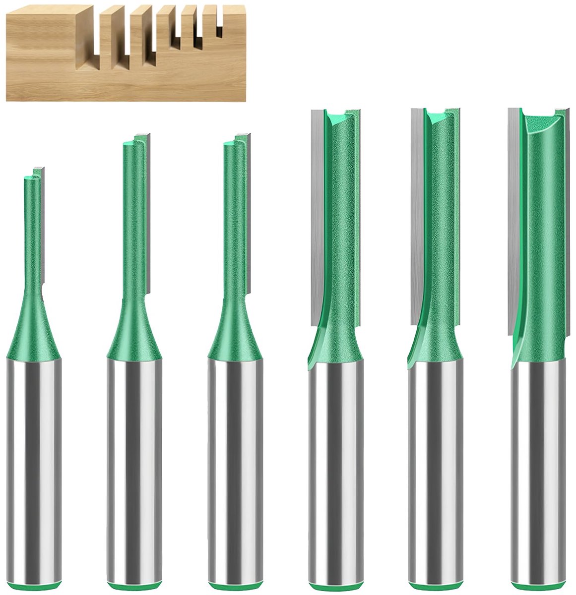 Dailygoods - 6-Piece Frees Set - 8 mm Schacht voor Houtbewerking
