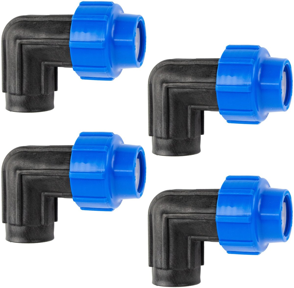 Dailygoods - PE Hoek 90 Graden met Binnen draad, Verbindingsstuk voor Pijp, 25mm x 3/4 inch