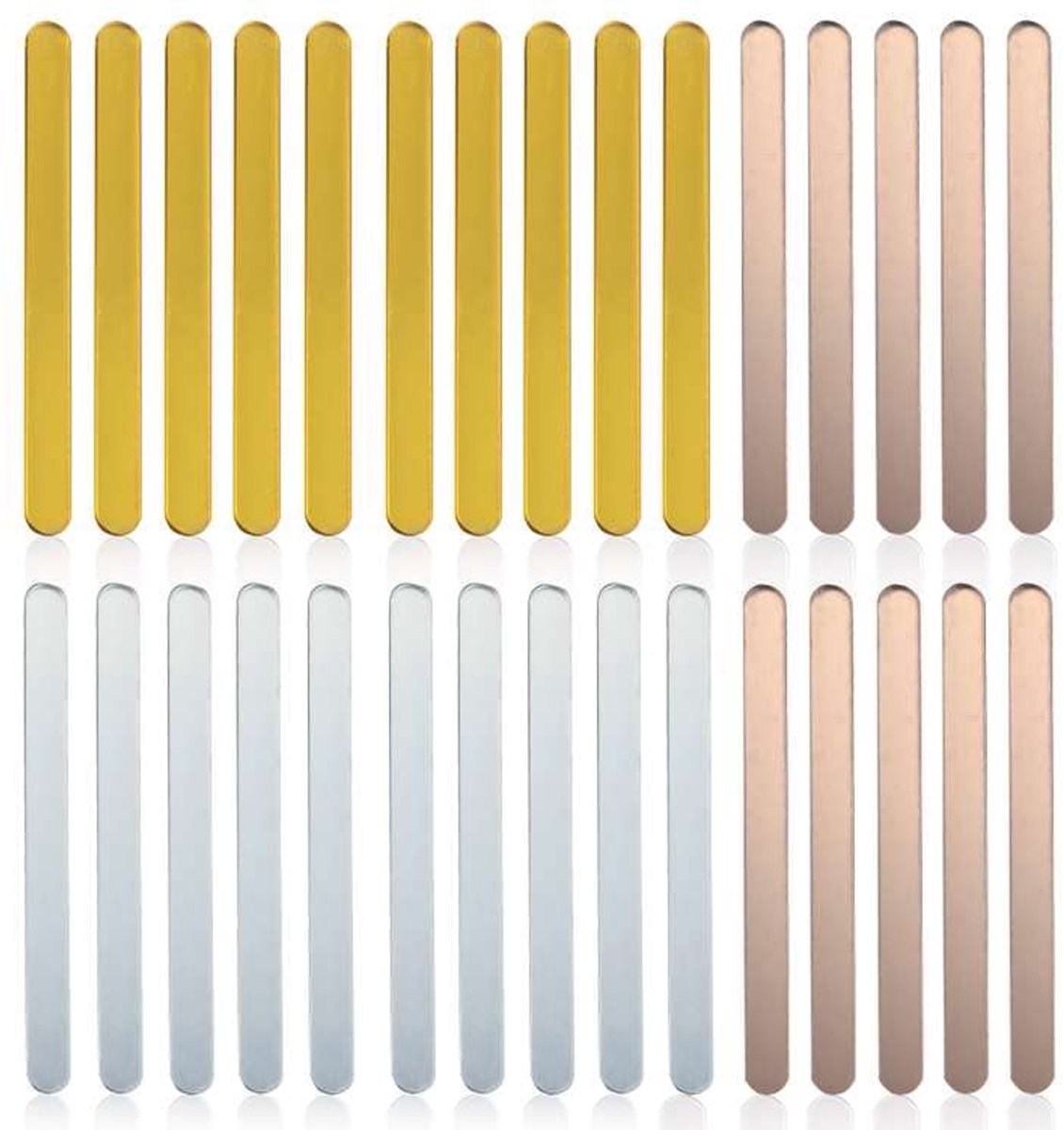 Dailygoods - 30 Stuks Acryl Taartstokjes Herbruikbaar - Ijslollystokjes in 3 Kleuren