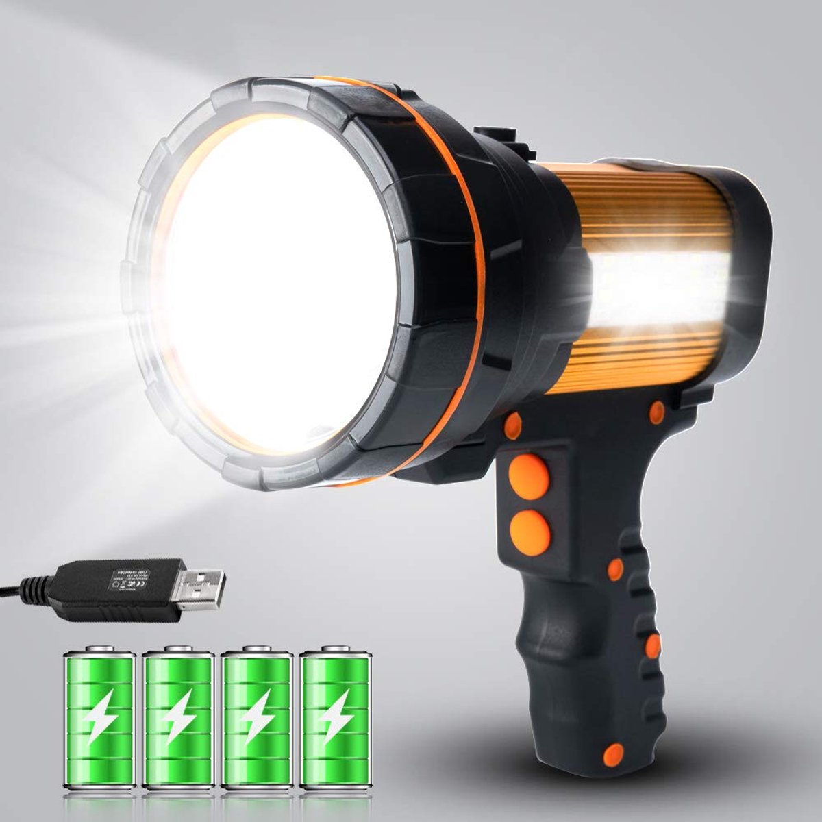 Dailygoods - Oplaadbare LED Zaklamp - Superhelder en Draagbaar