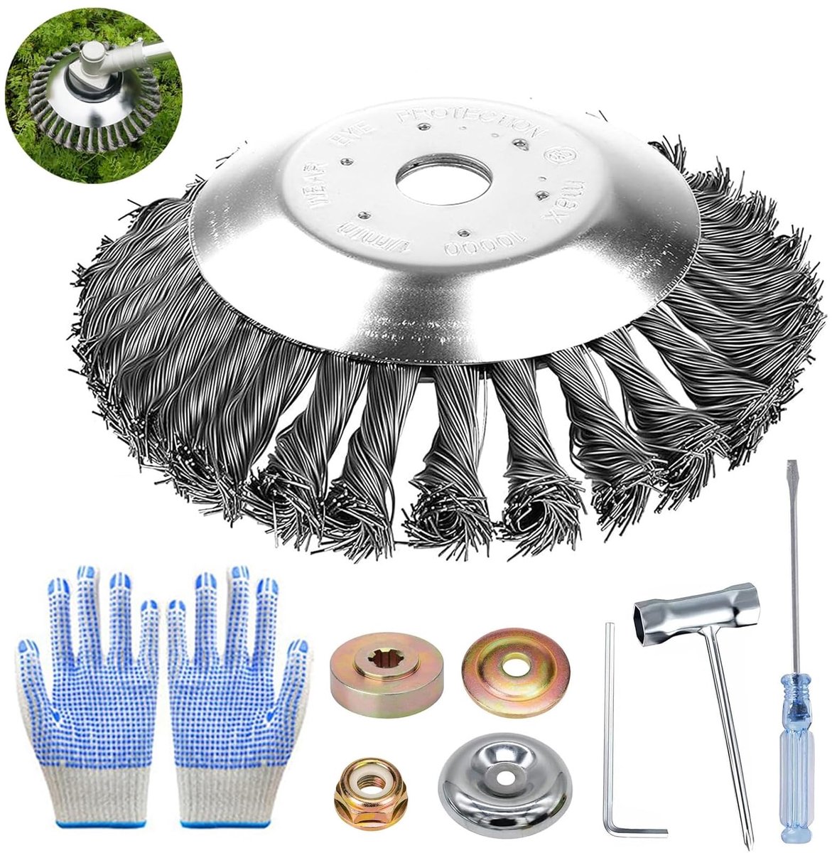 Dailygoods - 8 Inch Weed Brush voor Borstelmaaiers, Universele Toepassing