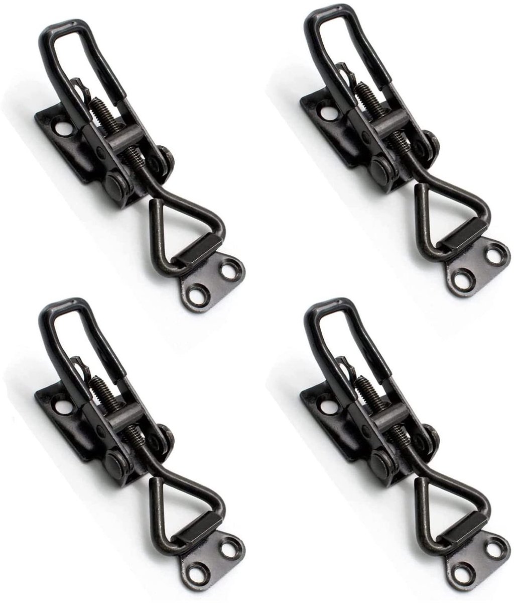 Dailygoods- Tuimelklemmen Verstelbaar - Kistsluiting - Spansluiting RVS - Tension Lock - Geschikt voor Kasten/Deuren - 4 Deeltjes