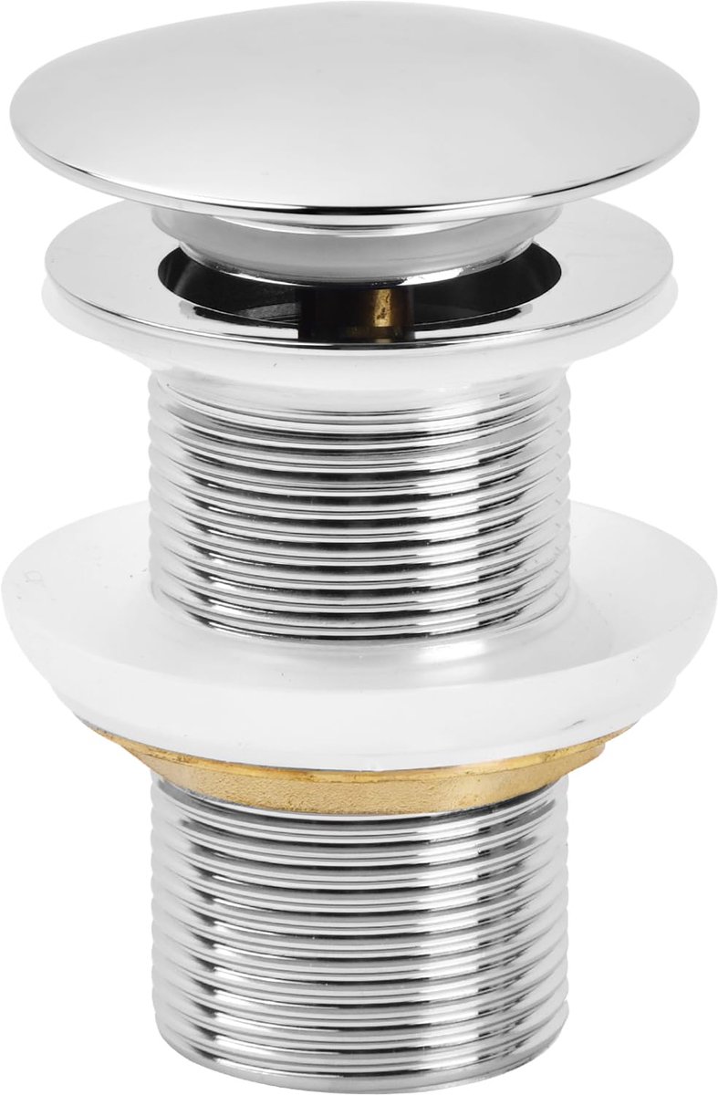 Dailygoods - Pop Up Wastafels Plug - Klik Sprung Plug voor Badkamer (Chroom)