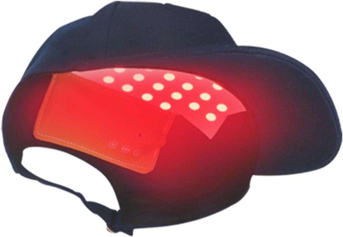 Roodlicht Therapie Kap - Haargroeikap Infrarood - Stimuleer Haargroei - Draadloos Oplaadbaar - 70 LEDs - Rood