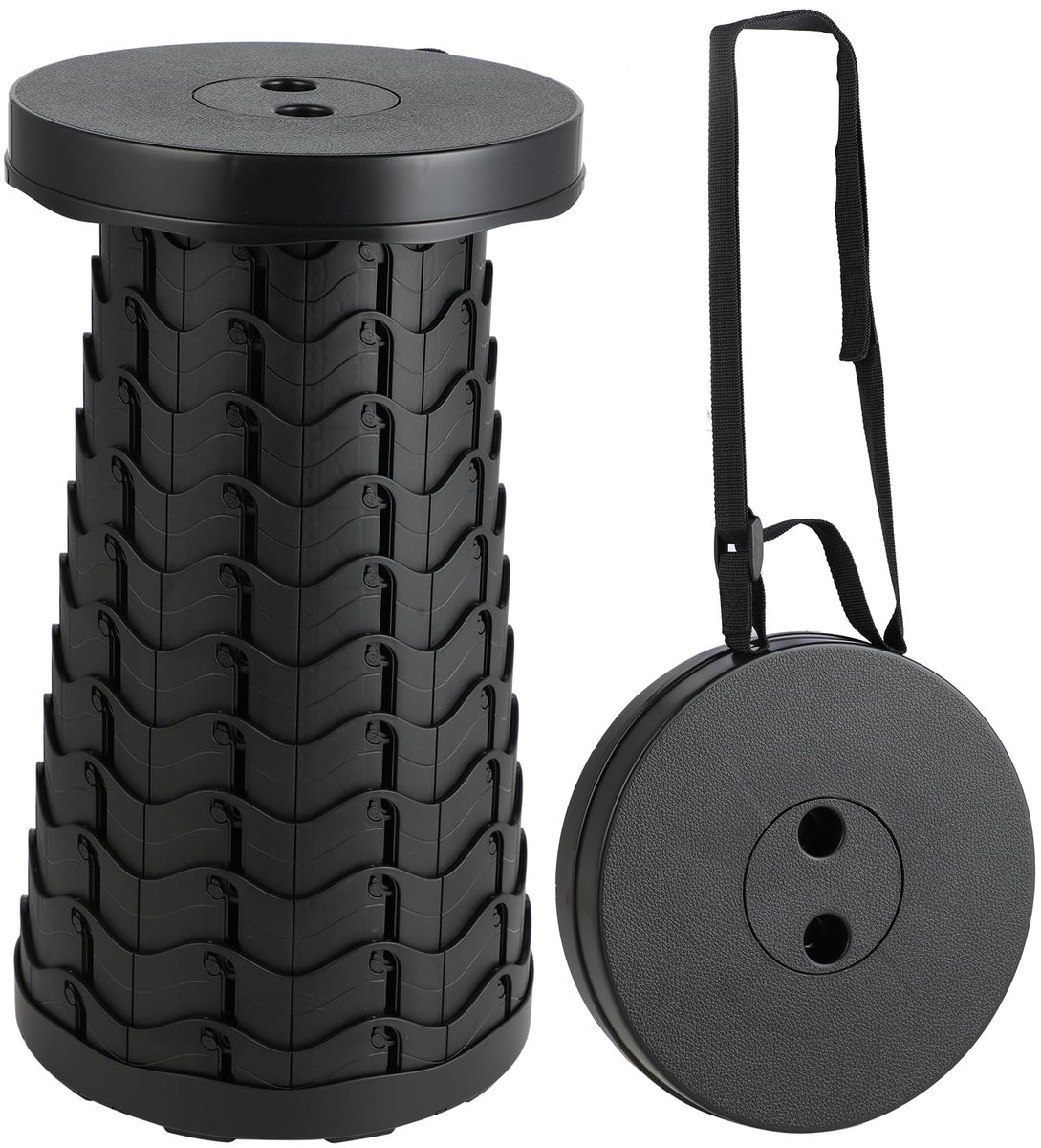 Dailygoods - Draagbare Telecopische Kruk - Verkleurbare Vouwkruk tot 250 kg