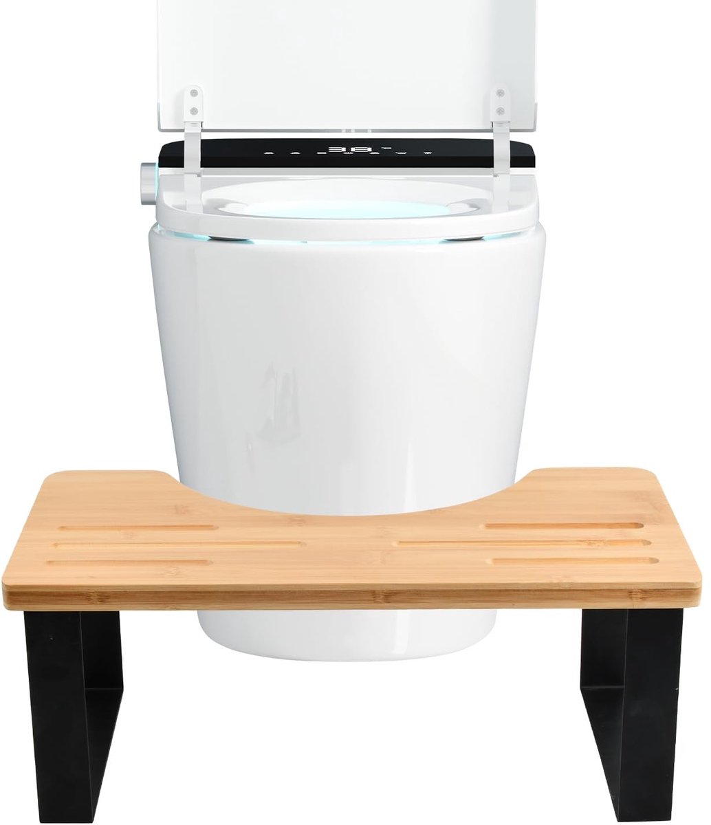 Dailygoods - Houten Toilettenhocker - Ergonomisch en Comfortabel