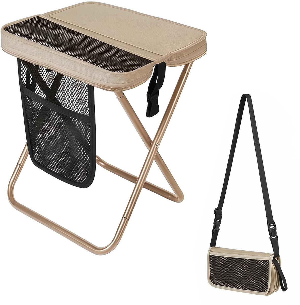 Dailygoods - Opvouwbare Campingkruk - Lichtgewicht Klapstoel tot 120 kg